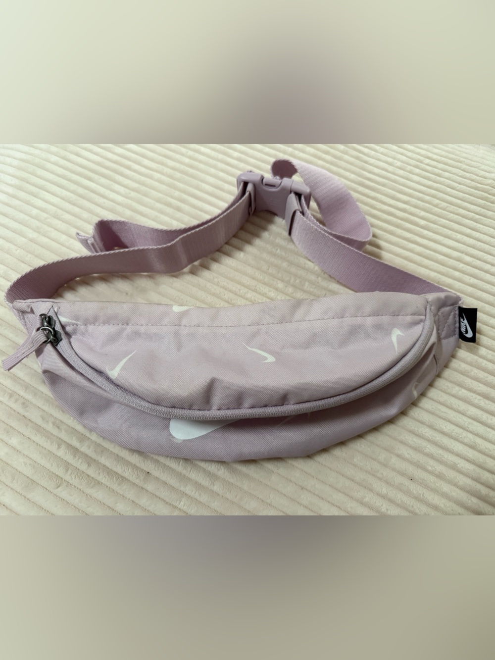 Nike Lilac Belt Bag with White Swooshes